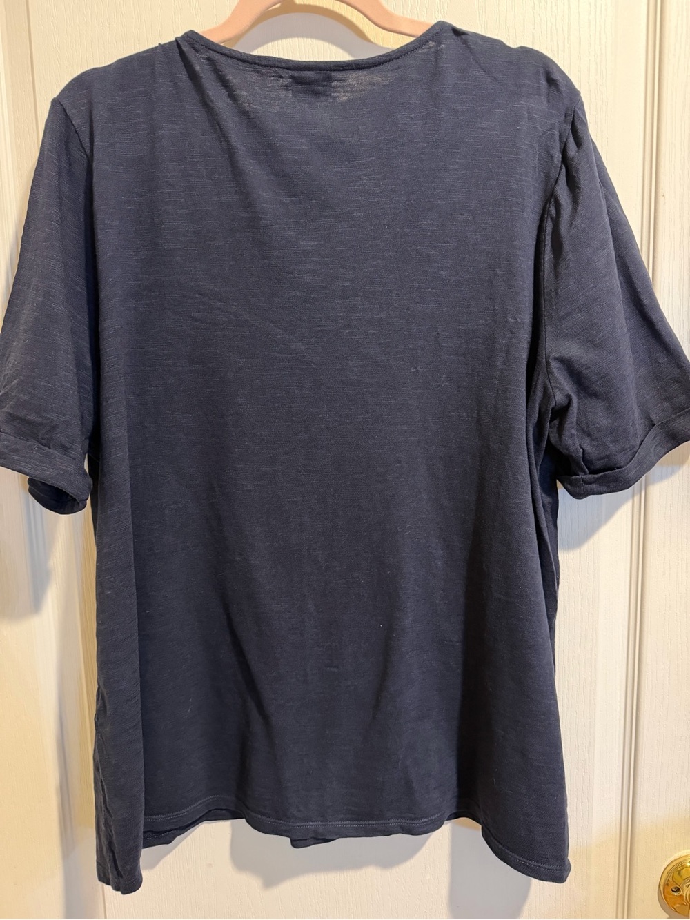 Chico's Navy Short Sleeve Embellished Floral Top - Picture 4 of 6
